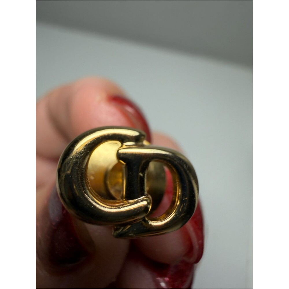Dior Gold-tone Interlocking CD Tie Pin